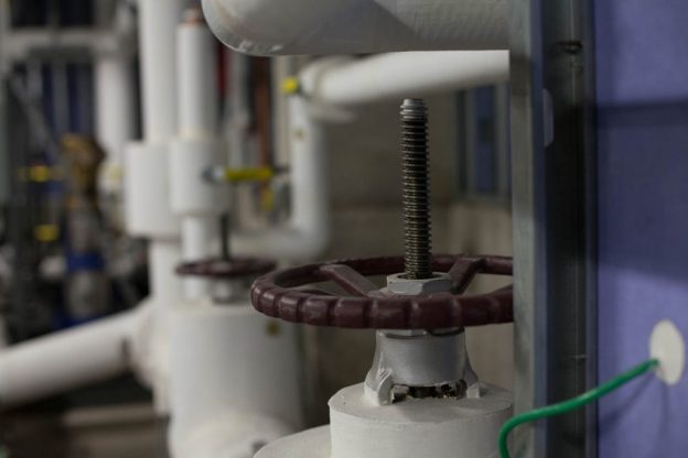 white pipe in mechanical room